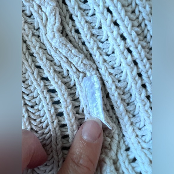 Vintage Y2K Eddie Bauer Womens Cream Knit Cottagecore Cabincore Cardigan Medium - Picture 8 of 13